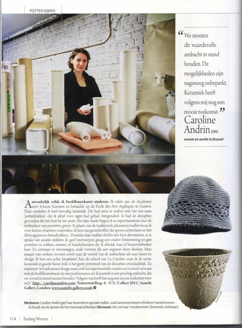 caroline andrin céramiste belgique belge artiste designer suisse artiste artistes potier poterie céramique céramiques